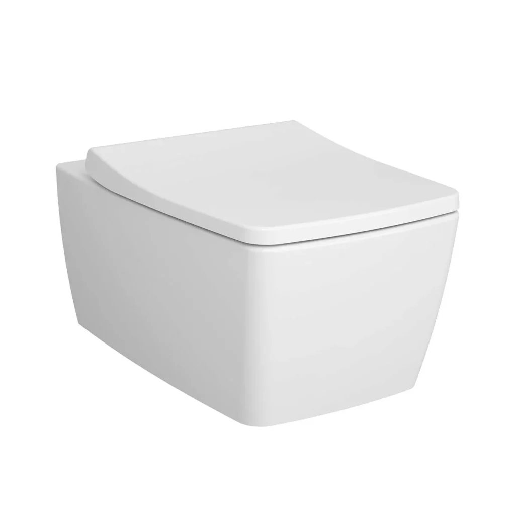 wc bianco lucido sospeso